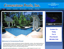 Tablet Screenshot of cornerstonepoolsinc.com